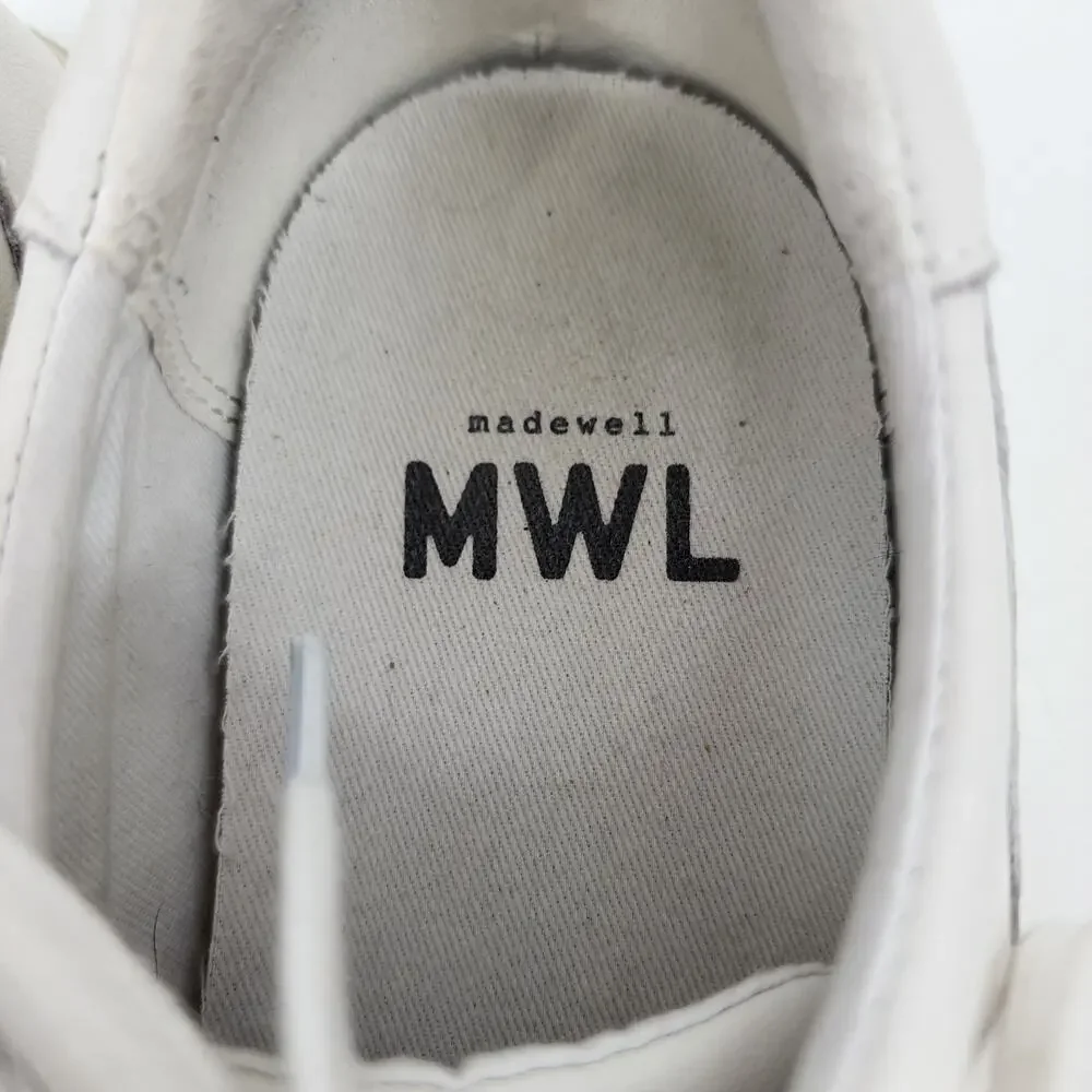 Madewell White Sidewalk Eco Friendly Supportive Low-Top Sneakers Size 7.5